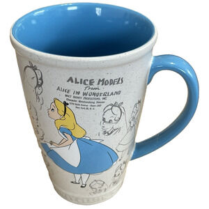 Disney Store Alice in Wonderland Animated Sketch Classic Mug Cup Artwork Tall